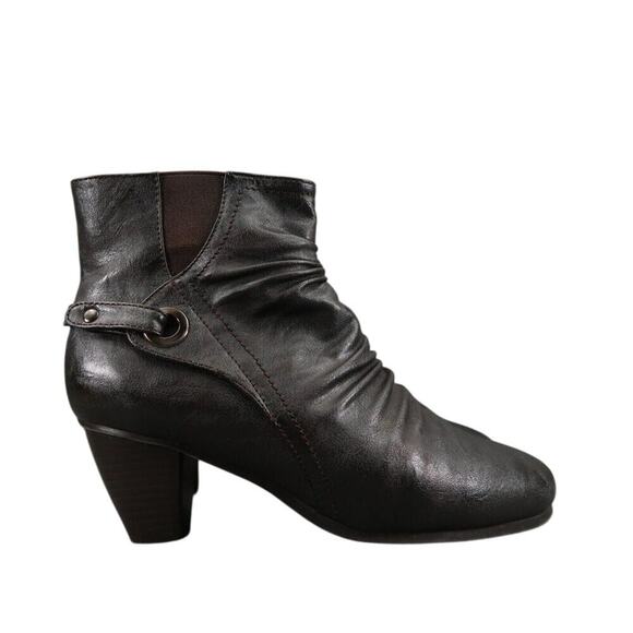 Spring Step Shoes Womens 39 Patrizia Bootie Block Heel Slouchy Leather Fashion - Picture 16 of 16